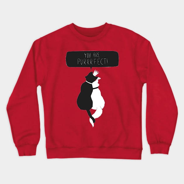 Valentine Cat, you are purrrfecti Crewneck Sweatshirt by stark.shop